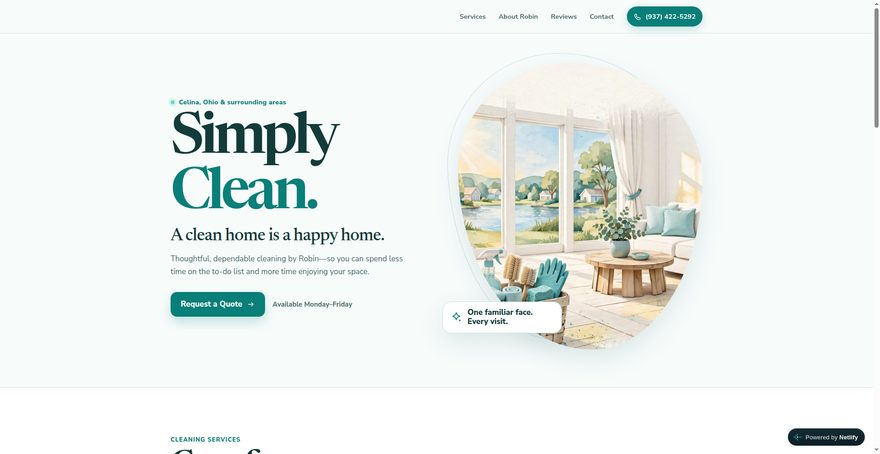 Simply Clean preview website